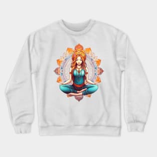 Yoga Girl And Mandala #2 Crewneck Sweatshirt